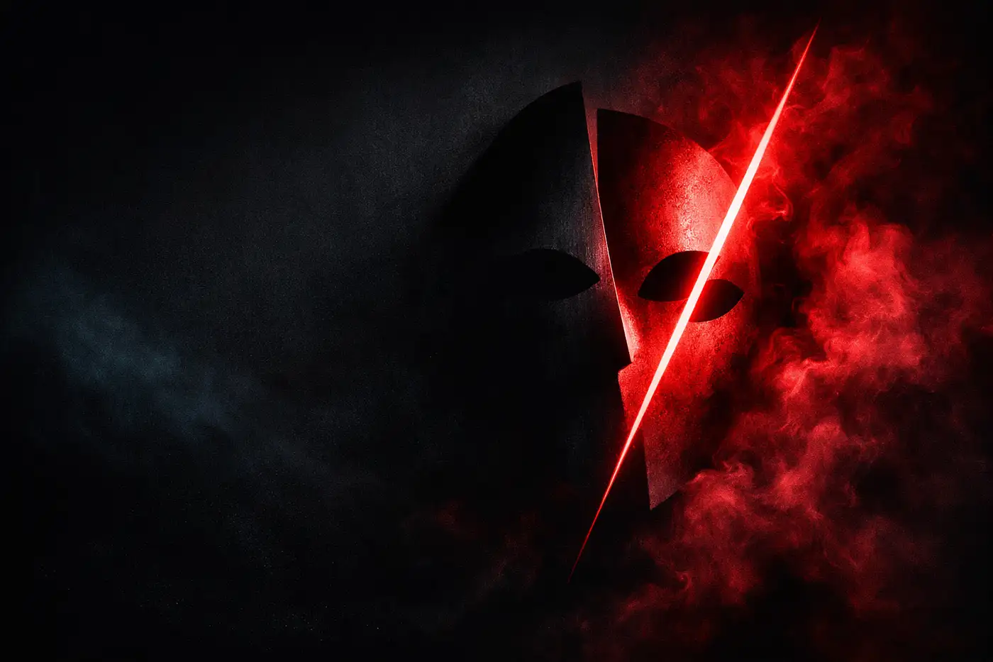 Visual editorial de narcisismo y control emocional